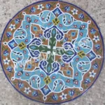کاشی هفت رنگ طرح شمسه 1021